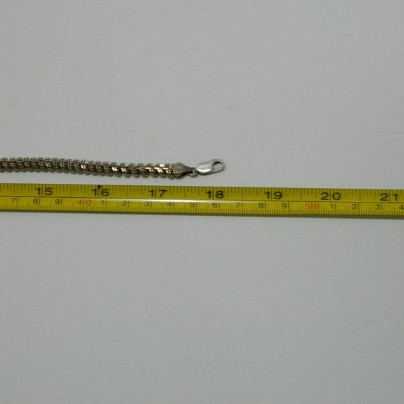 Vintage IBB Italy 925 Twisty Chain Necklace Diamond Cut - Picture 8 of 9